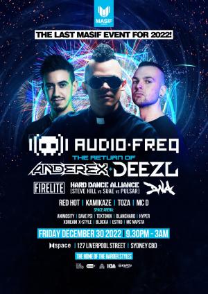 Masif presents Audiofreq / Anderex / Deezl + more