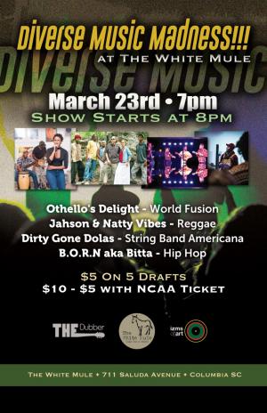 DIVERSE MUSIC MADNESS AT THE WHITE MULE