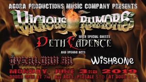 Vicious Rumors 40th Anniv. Road Rage Tour 2019
