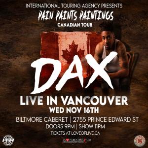 Love Of Live Entertainment Presents: DAX - PAIN PAINTS PAINTINGS TOUR