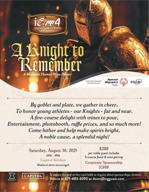 iCare4 Special Olympics Guam wine dinner benefit