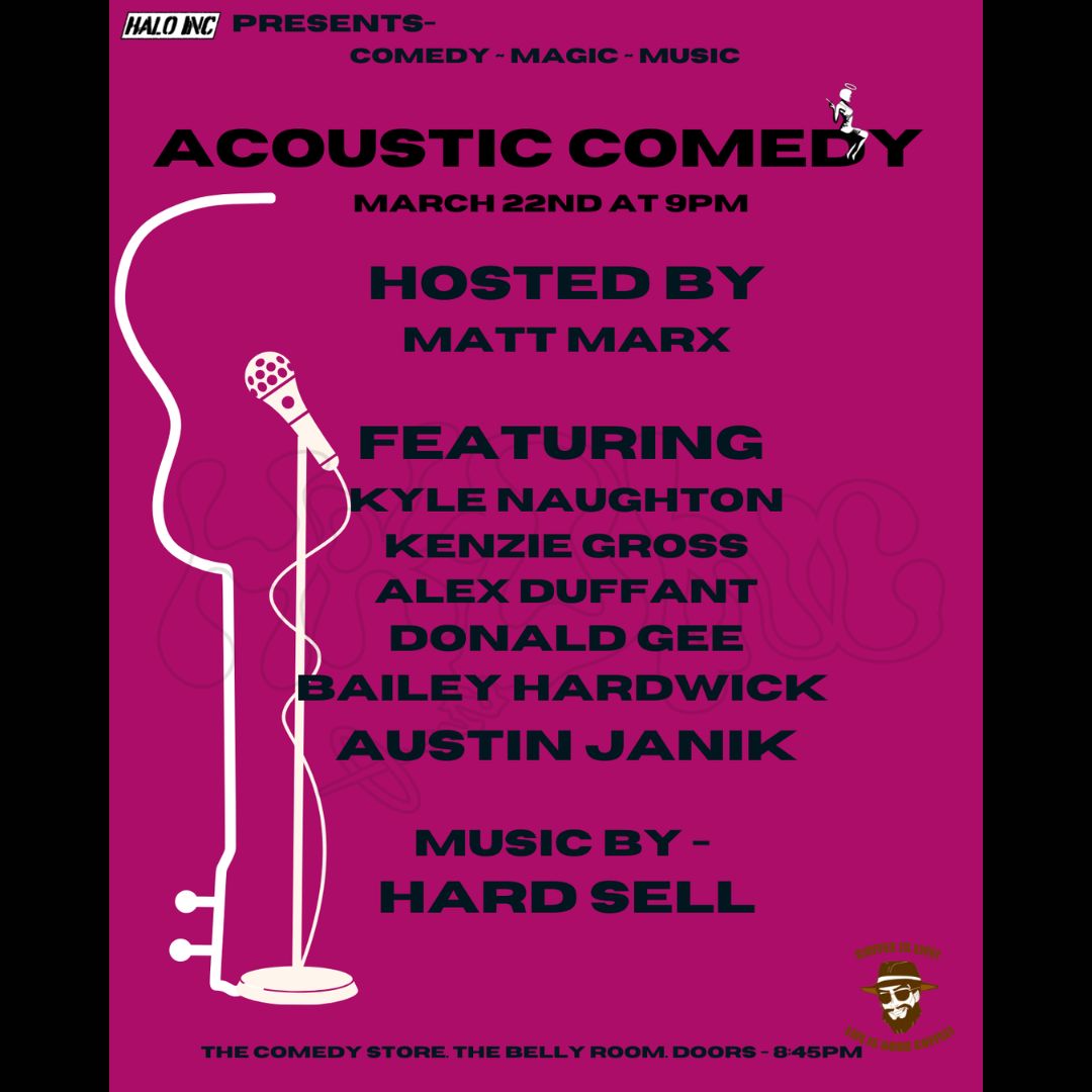 Flyer for Acoustic Comedy