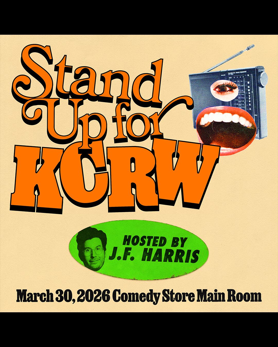 Flyer for Stand Up for KCRW
