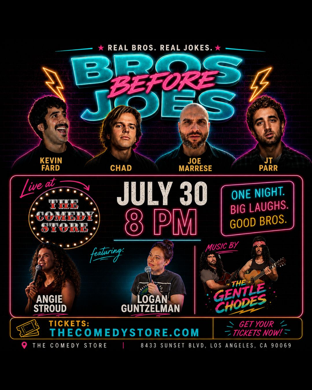Flyer for Bros Before Joes