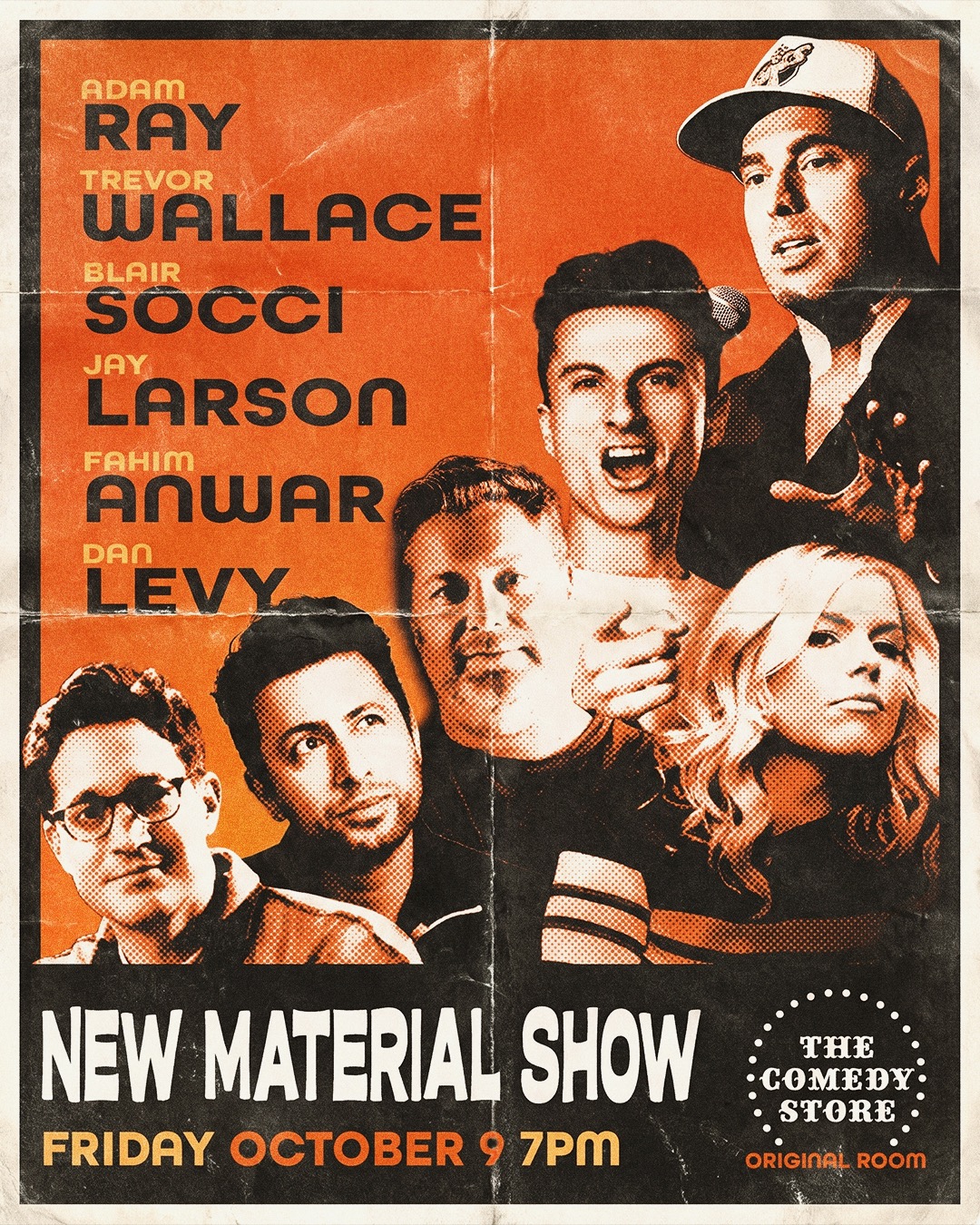 Flyer for New Material Show with Dan Levy