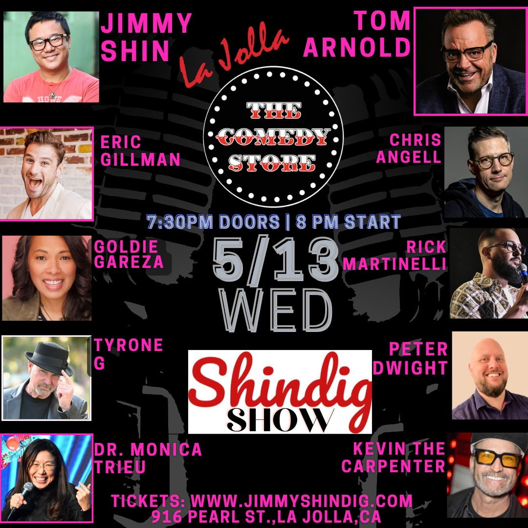 Flyer for The Shindig Show with Tom Arnold
