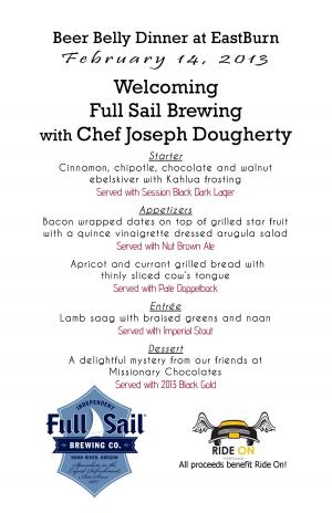 Beer Belly Dinner with Full Sail