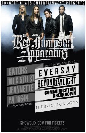 Red Jumpsuit Apparatus @Gators 4/25