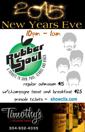 NEW YEARS EVE - Rubber Soul At Timothy's