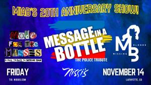 Message in a Bottle "20th Anniversary" with Missing Blonde | Mode for the Masses