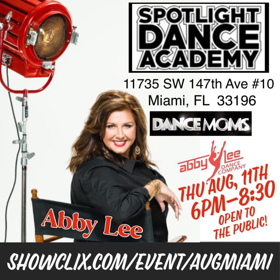 Tickets for ABBY LEE AT SPOTLIGHT DANCE ACADEMY in Miami from Abby Lee