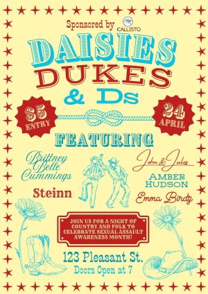DAISIES, DUKES, and D'S - Folk music night for Sexual Assault Awareness Month
