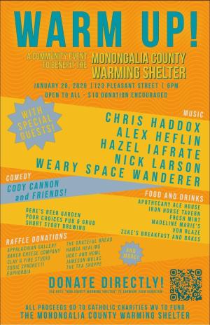WARM UP! A community event to benefit the Monongalia County Warming Shelter