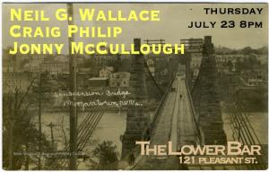 Lower Bar Acoustic Revue- Niel G Wallace, Craig Philip, Jonny McCullough