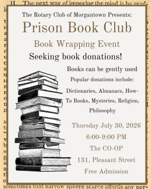 The CO OP and Rotary Club of Morgantown Present: Prison Book Club