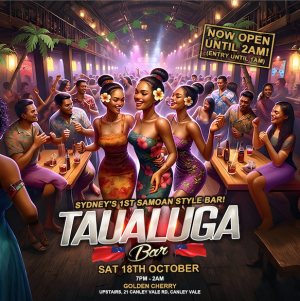 TAUALUGA BAR - Saturday 18th October