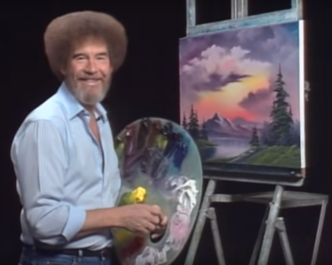 Bob Ross Painting Class at The Workspace