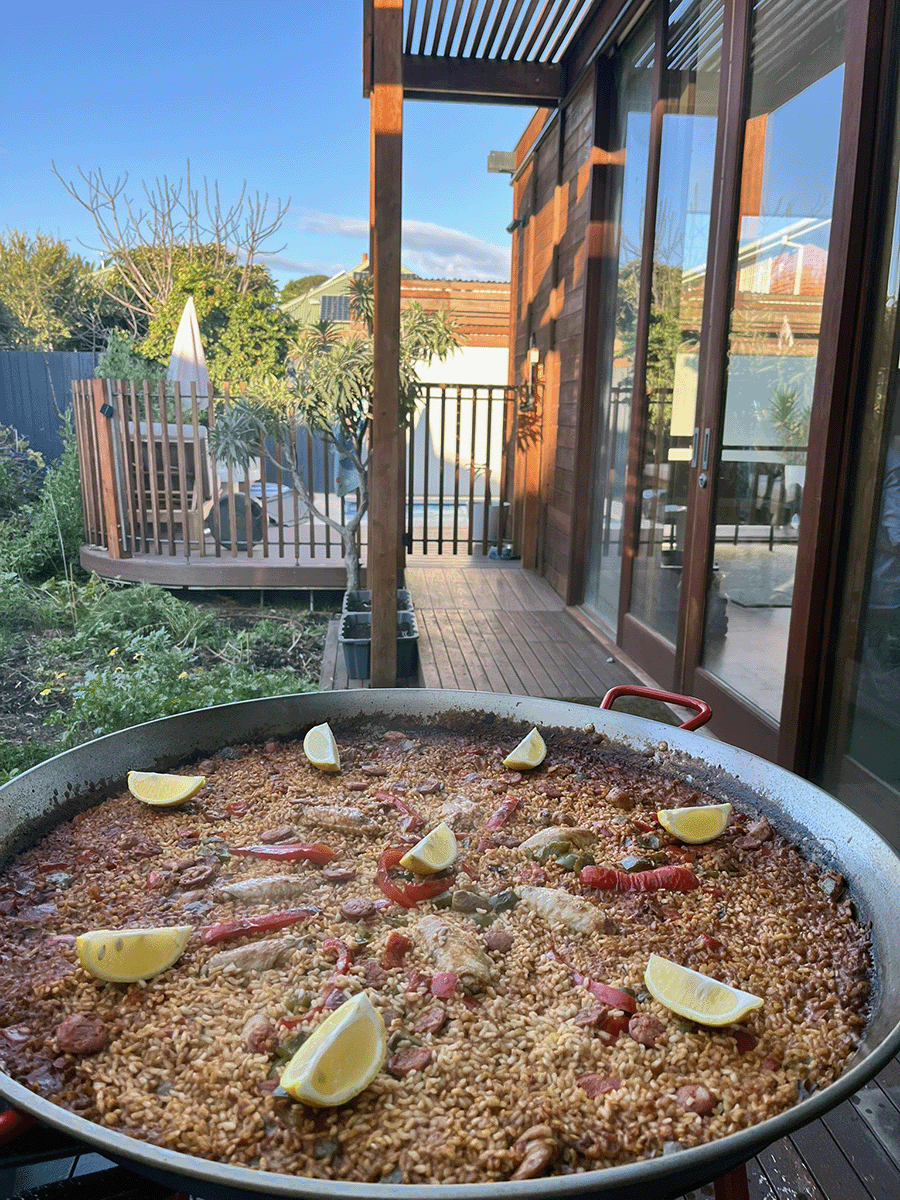 Experience the magic of paella being made in front of you