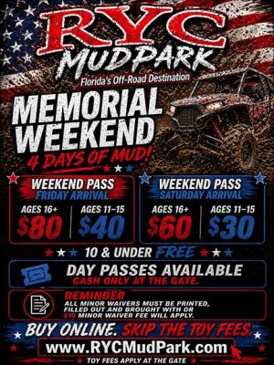 Memorial Weekend 5/22 - 5/25