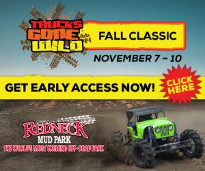 TGW Fall Classic at Redneck Mud Park $95 Tickets