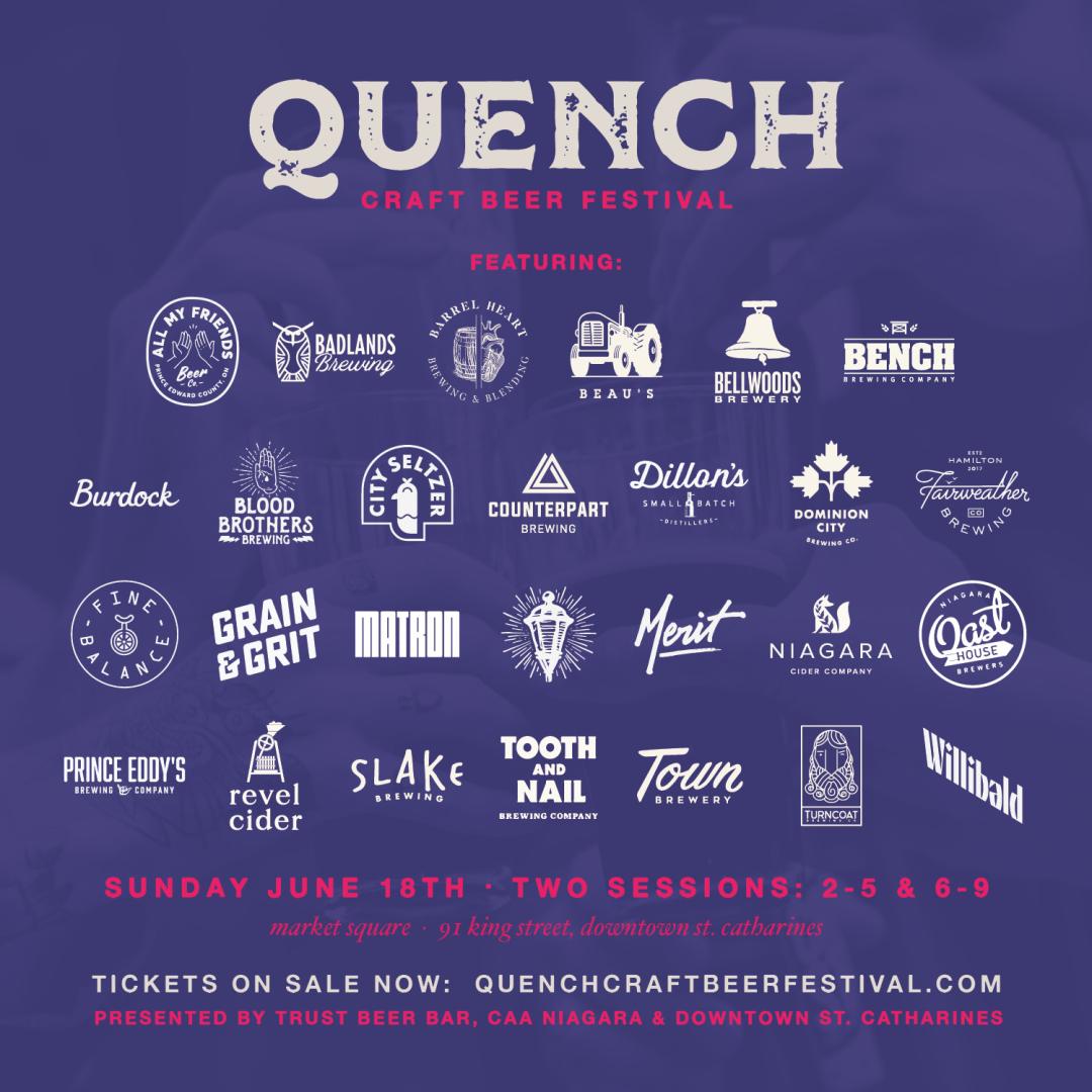 Tickets for Quench Craft Beer Festival in St. Catharines from