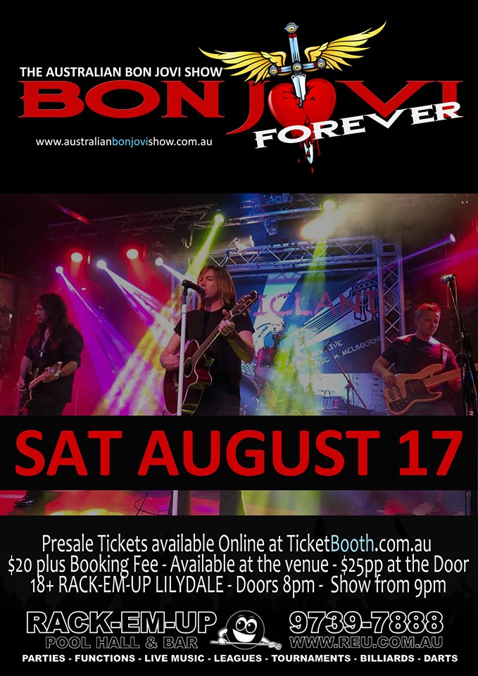 Tickets for Australian Bon Jovi Show at Rackemup Lilydale in Lilydale