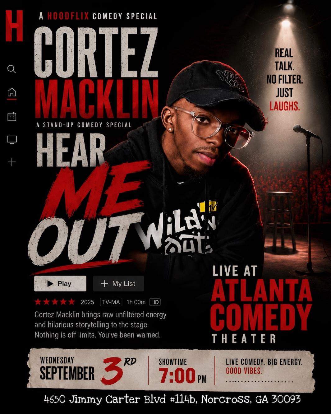 CORTEZ MACKLIN, comedian
