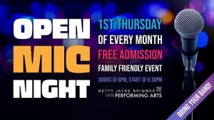 First Thursday Open Mic Night