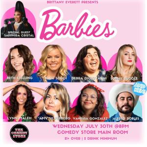 Barbies - Sapphira Cristàl, Beth Stelling, Blair Socci, Sophie Buddle, Deb DiGiovanni, Vanessa Gonzalez, Lynn Maleh, & Alfred Robles as Ken