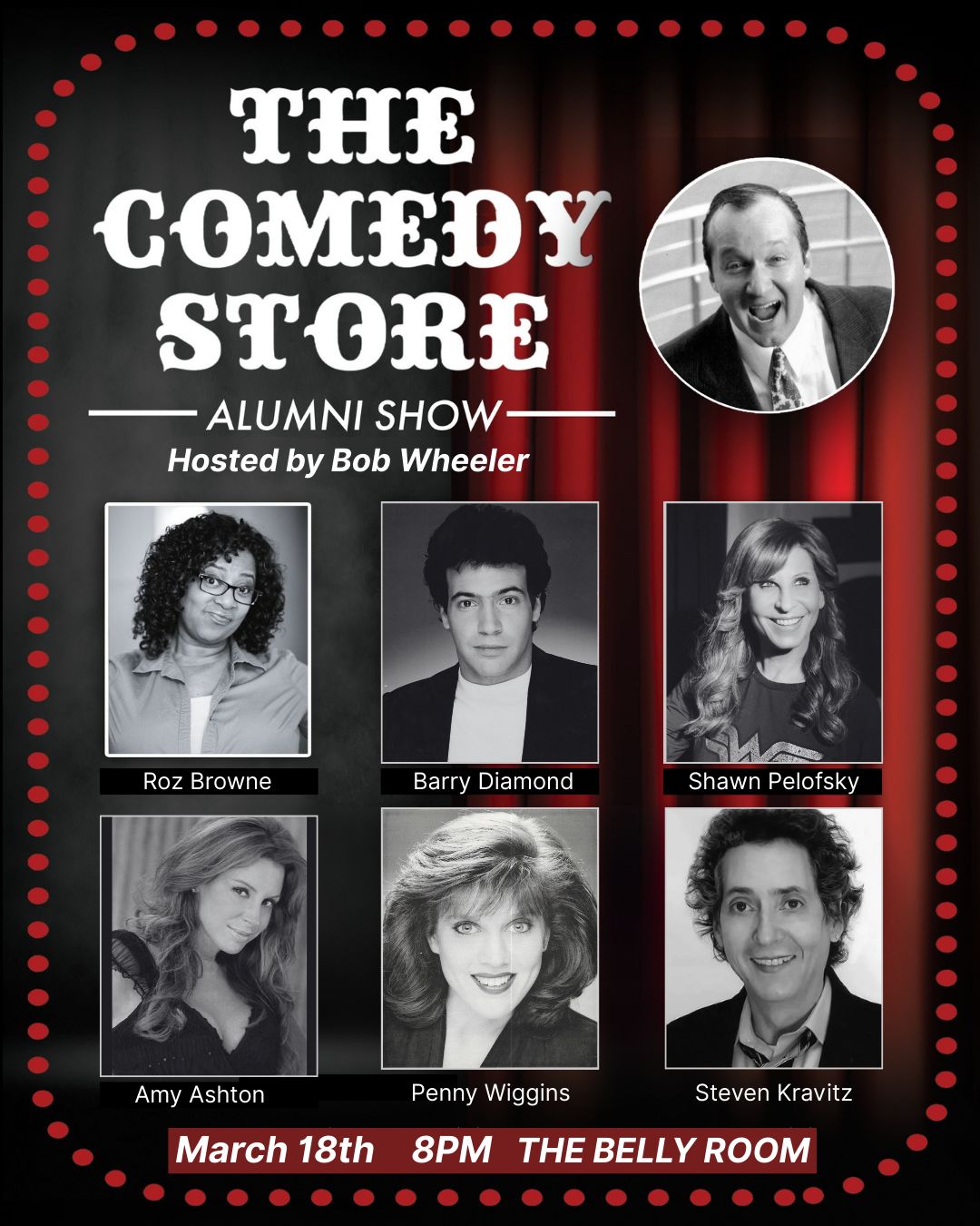 Flyer for The Comedy Store Alumni Show