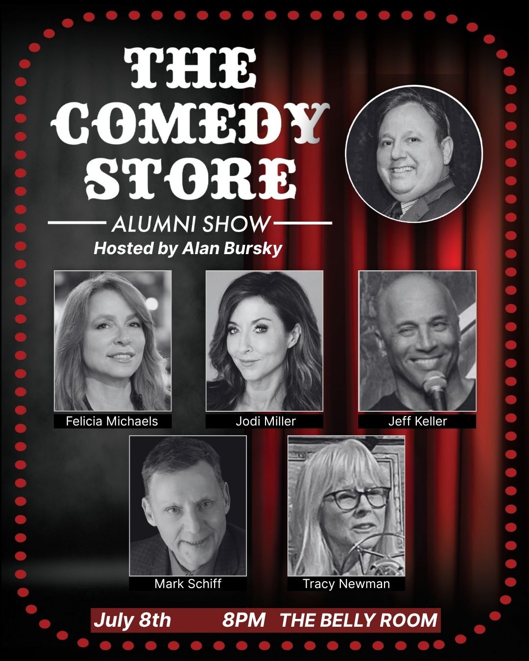 Flyer for The Comedy Store Alumni Show