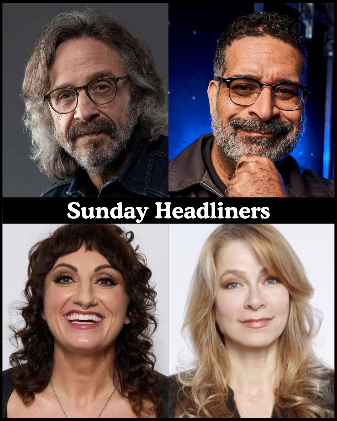 Flyer for Sunday Headliners