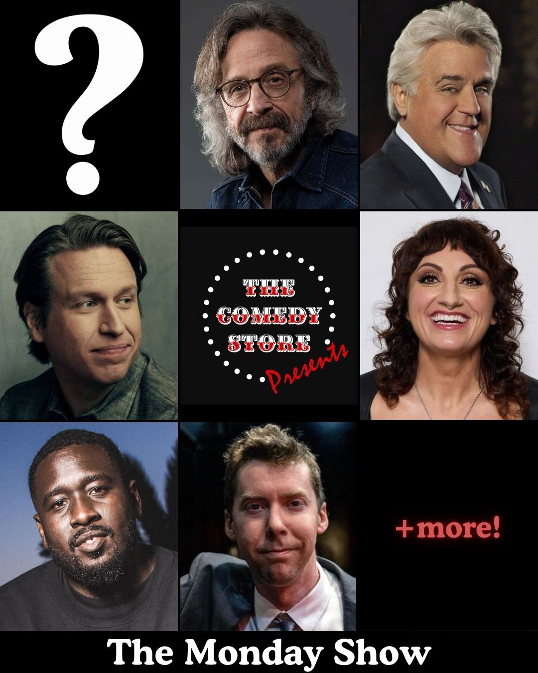 Flyer for The Comedy Store Presents: The Monday Show