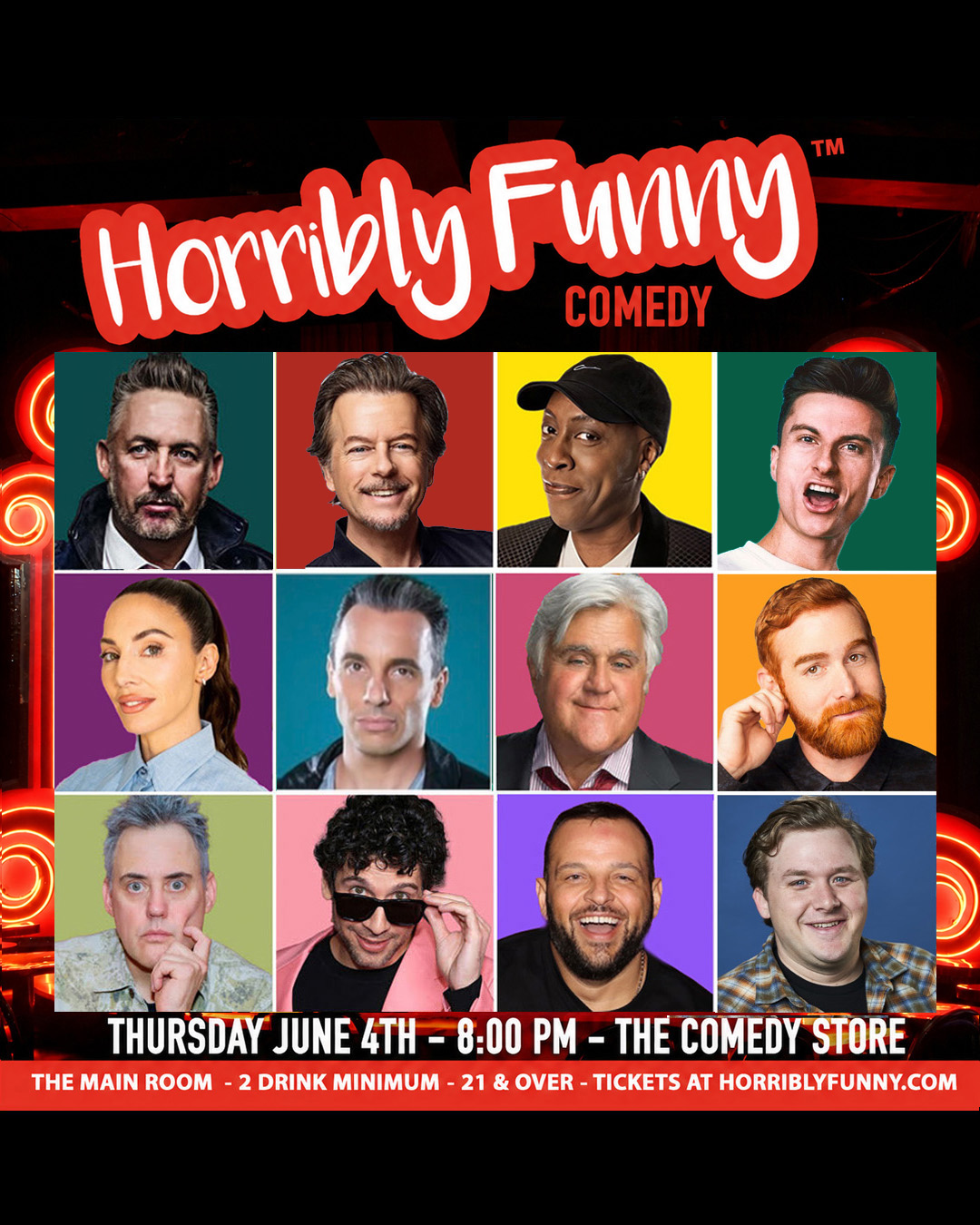 Flyer for Horribly Funny