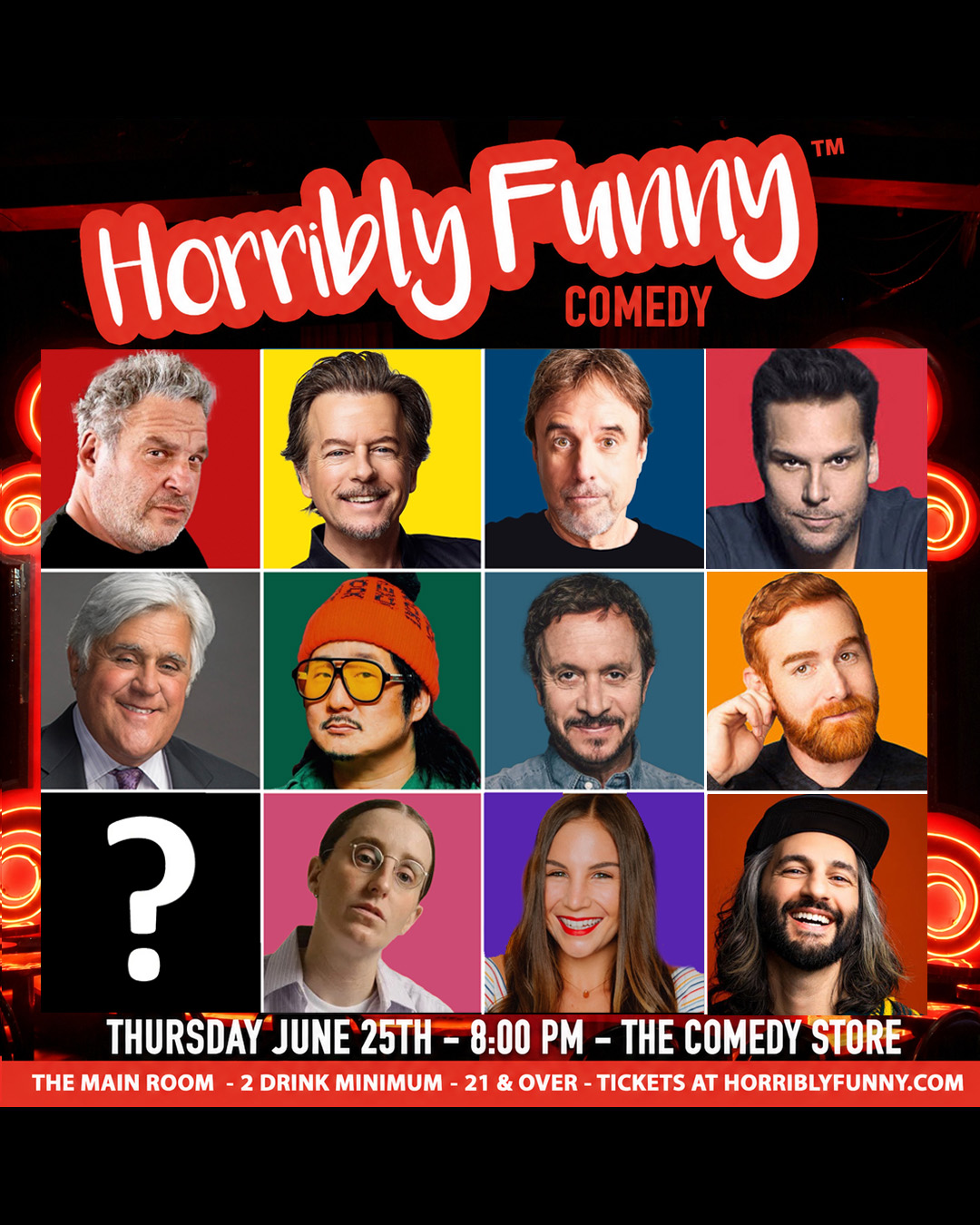 Flyer for Horribly Funny