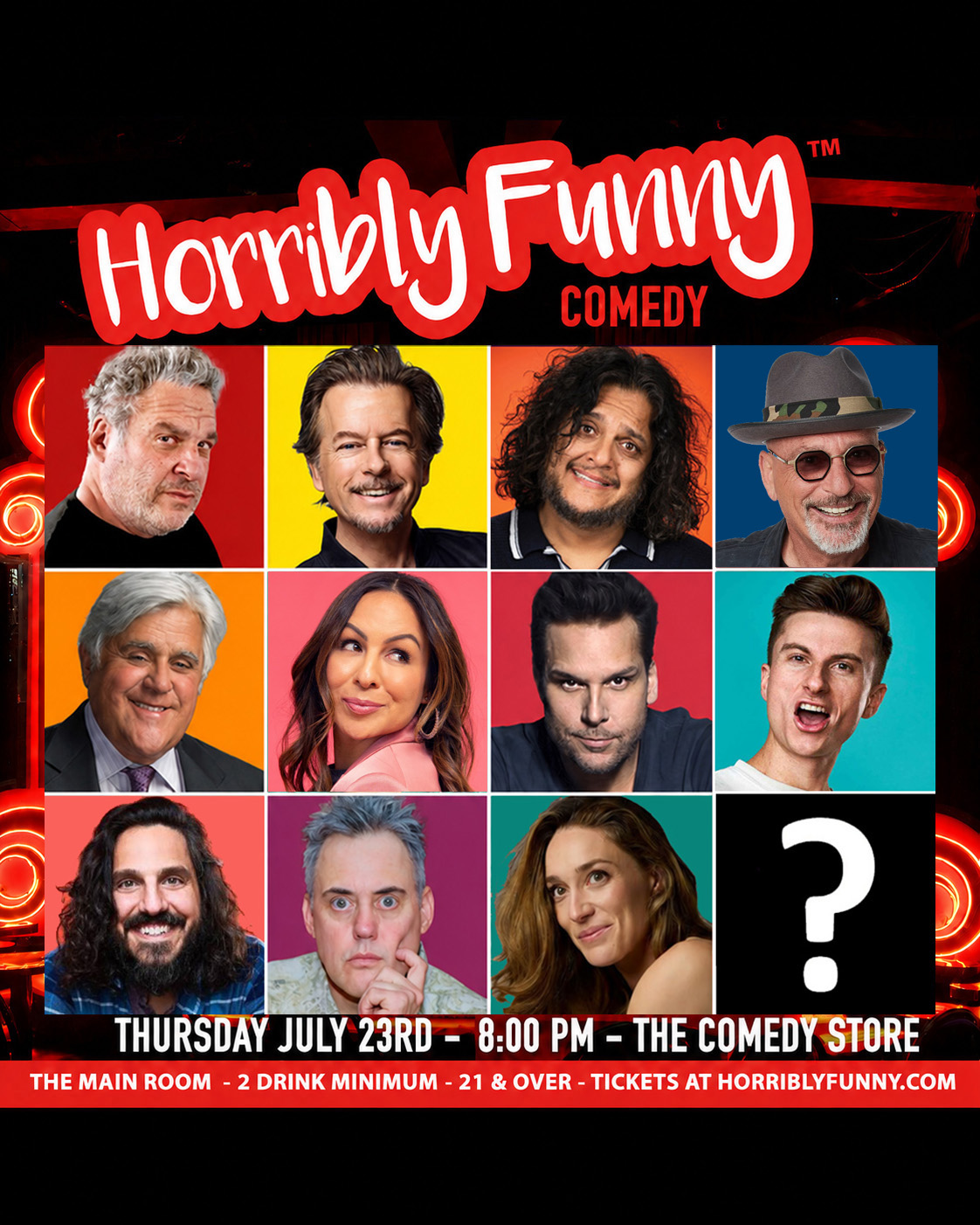 Flyer for Horribly Funny