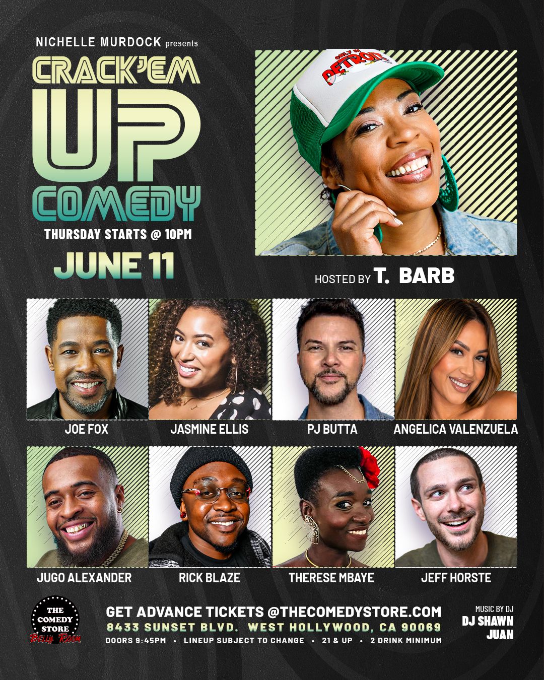 Flyer for Crack'Em Up Thursdays