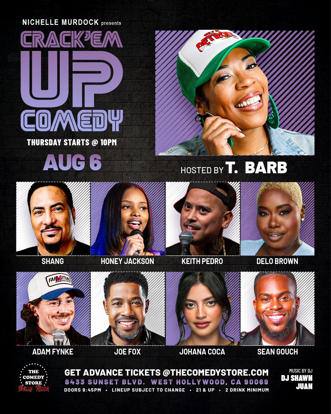 Flyer for Crack'Em Up Thursdays