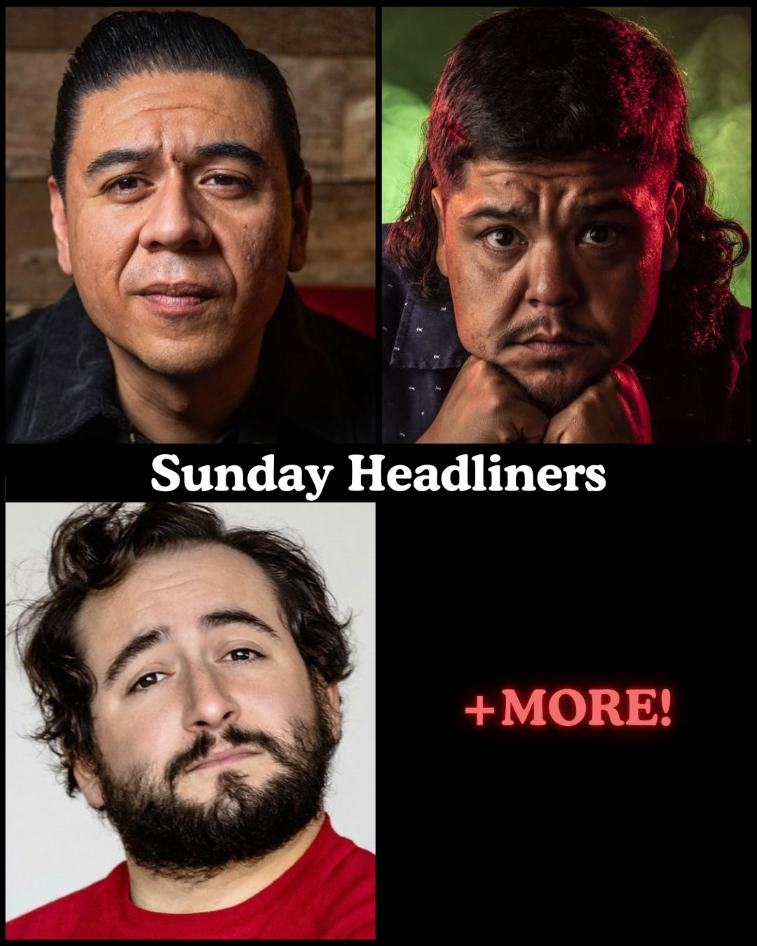 Flyer for Sunday Headliners
