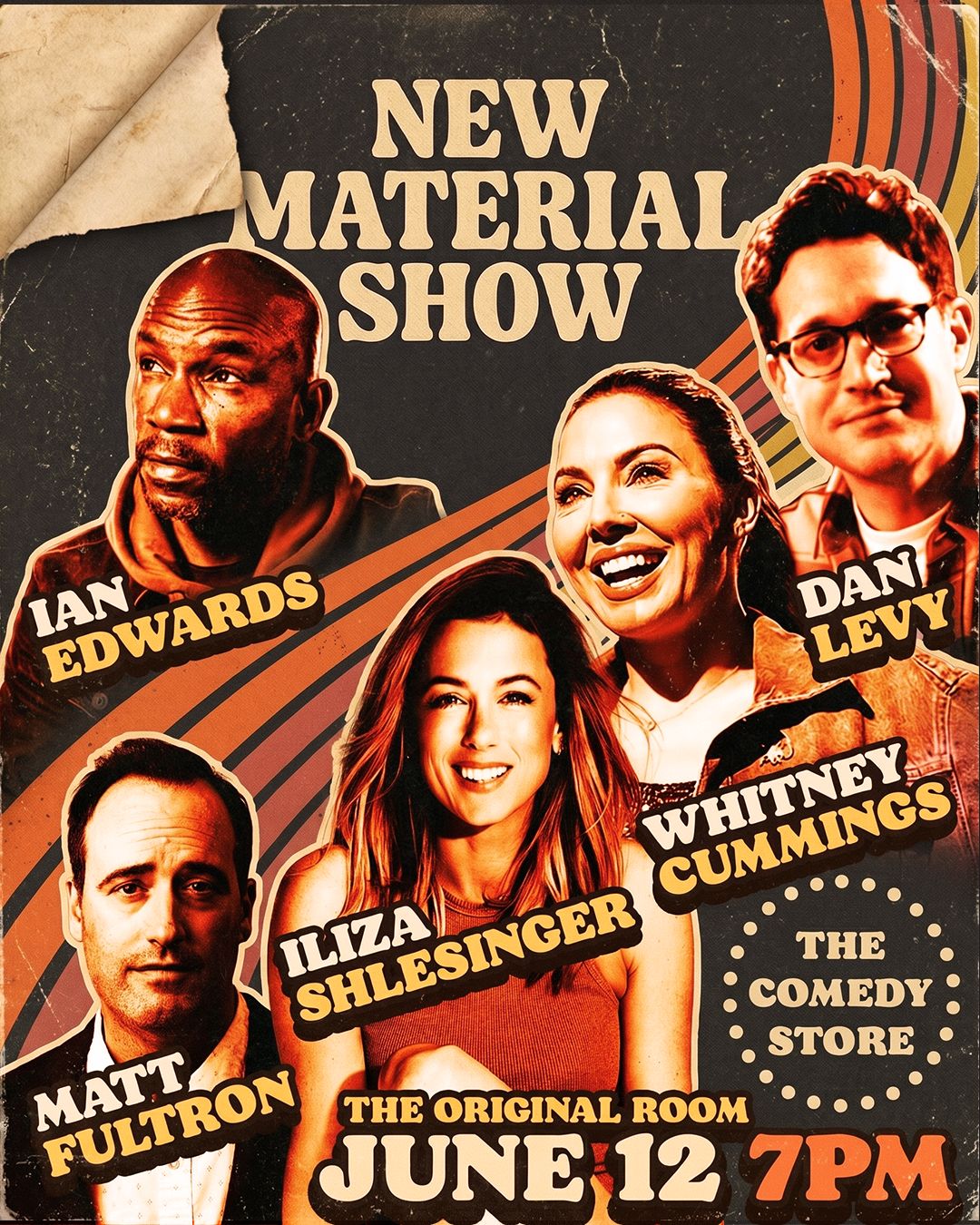 Flyer for New Material Show with Dan Levy