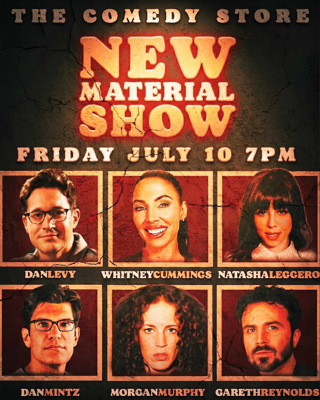 Flyer for New Material Show with Dan Levy