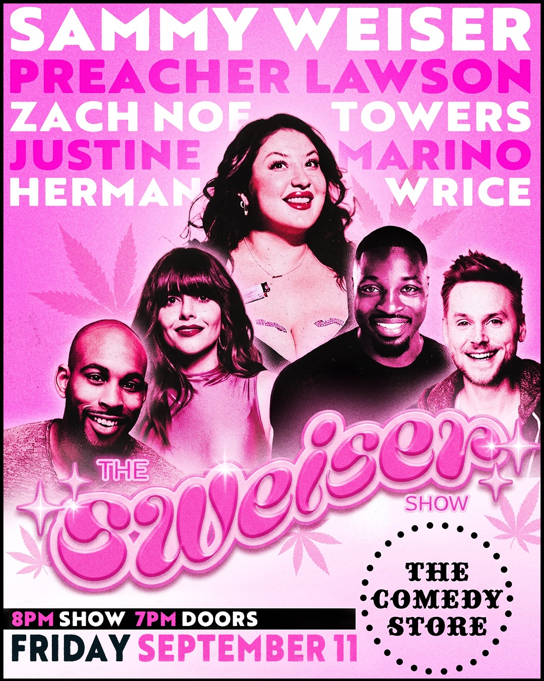 Flyer for The Sweiser Show with Sammy Weiser