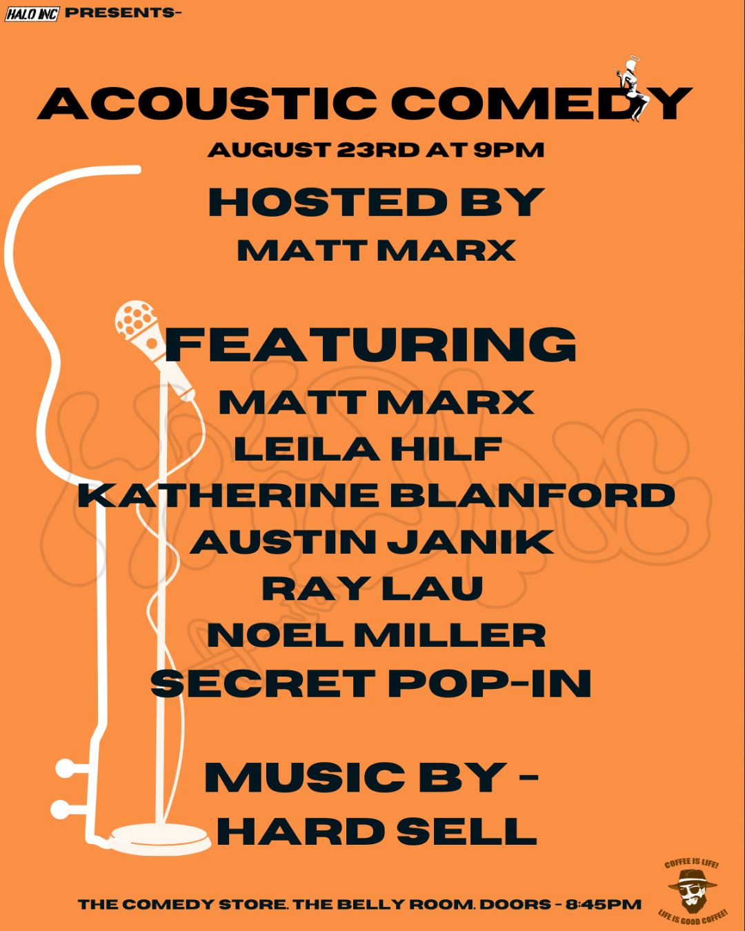 Flyer for Acoustic Comedy