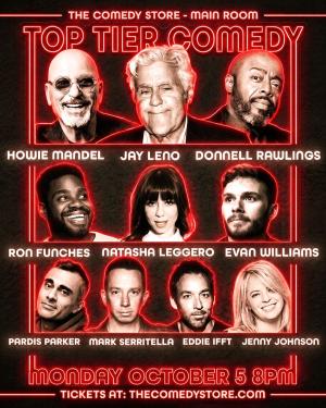 Top Tier Comedy - Jay Leno, Howie Mandel, Donnell Rawlings, Ron Funches, Natasha Leggero, Evan Williams, Pardis Parker, Jenny Johnson, Mark Serritella