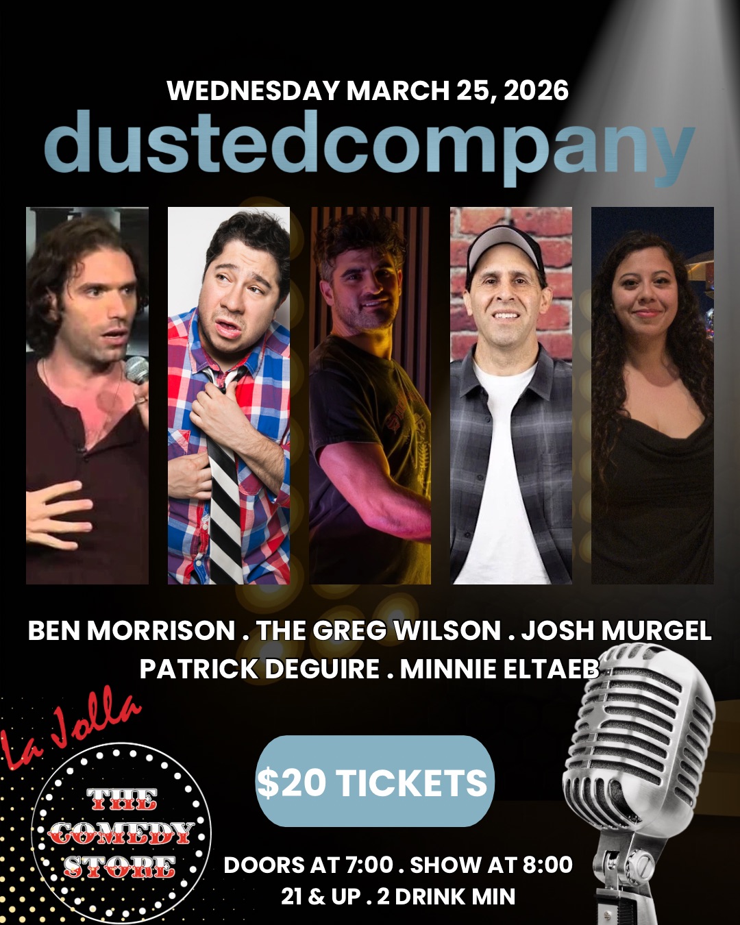 Flyer for Dusted Company Presents