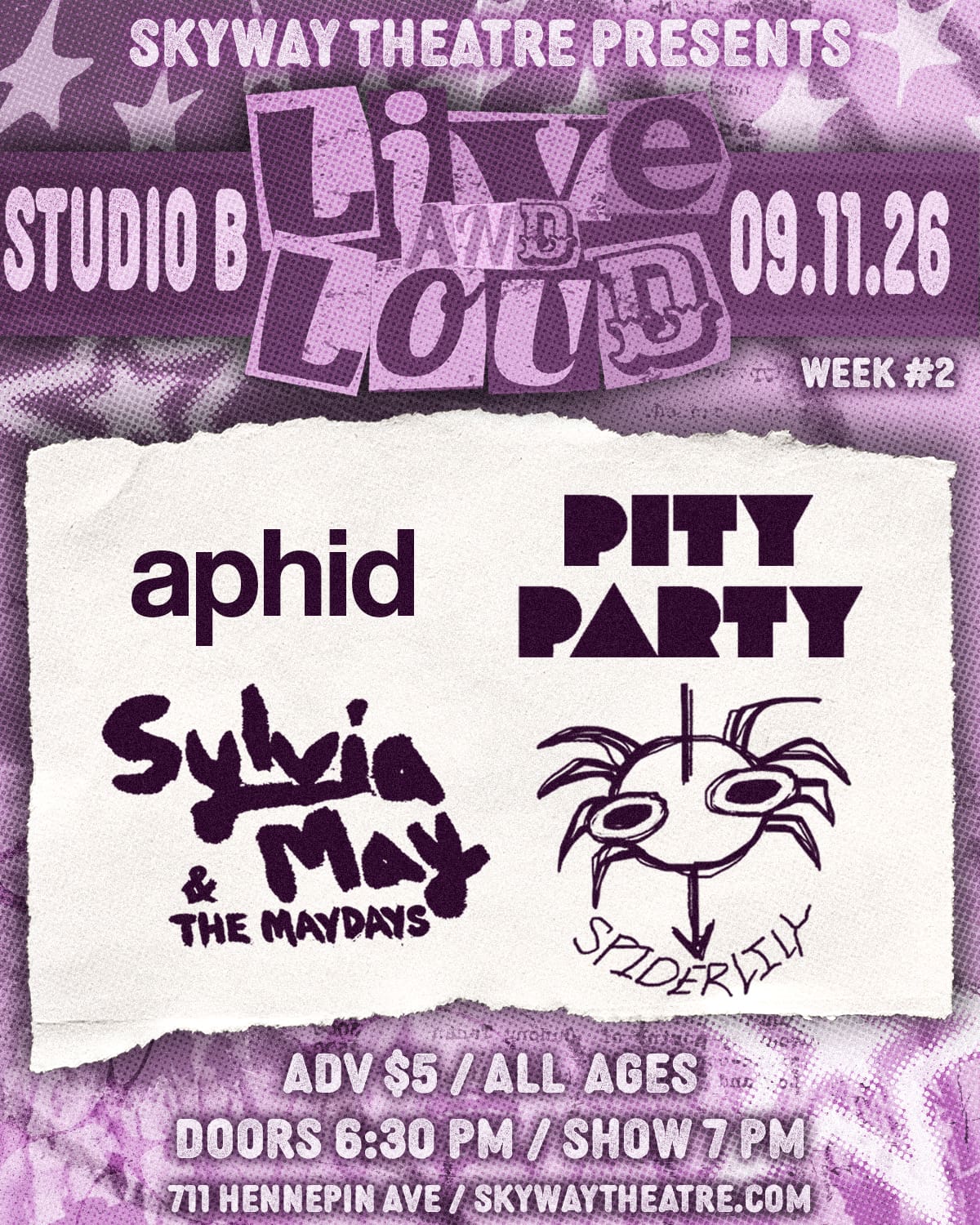LIVE & LOUD @ STUDIO B: INDIE NIGHT 2 - 9/11/26