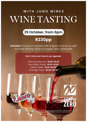 Doppio Zero Greenside Wine Tasting with Juno Wines