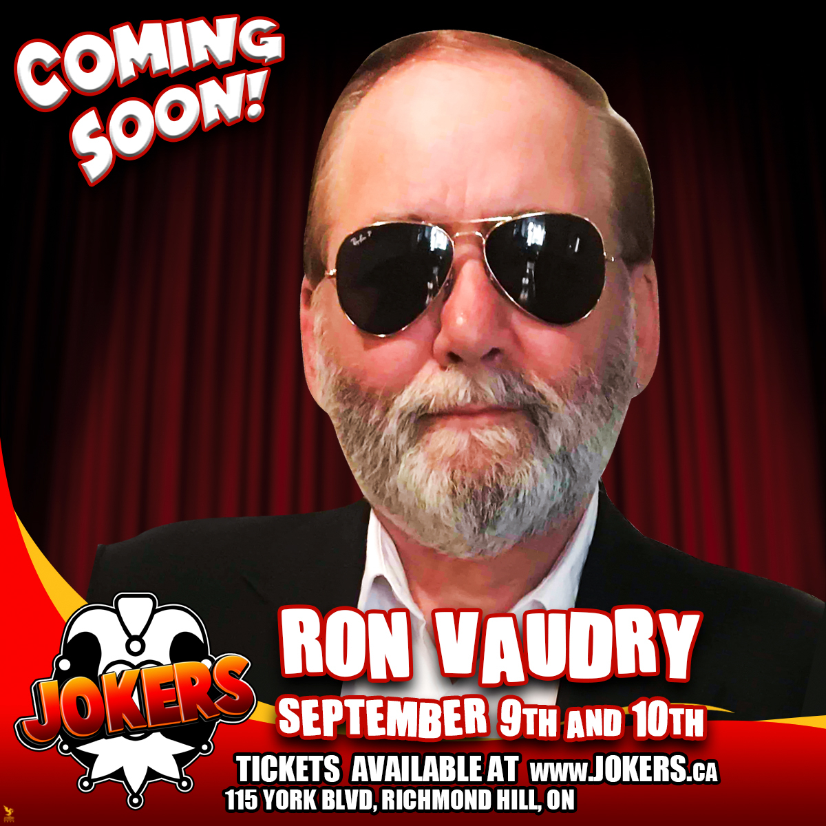 Tickets for Headliner Ron Vaudry in Richmond Hill from ShowClix
