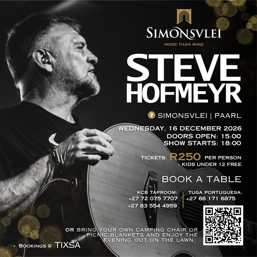 Steve Hofmeyr live at Simonsvlei Winery
