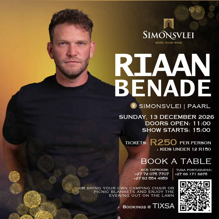 Riaan Benade live at Simonsvlei Winery